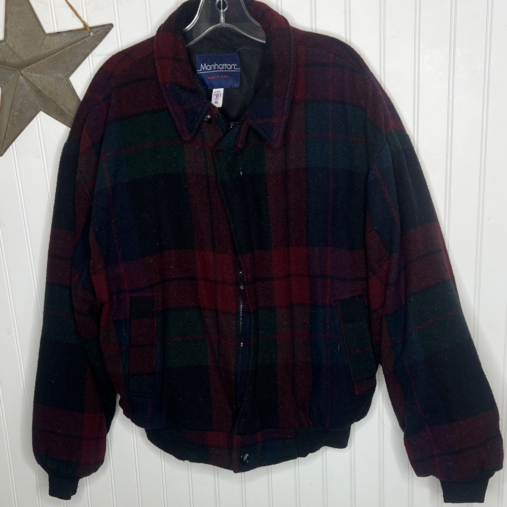 Manhattan Plaid Bomber Jacket for Men